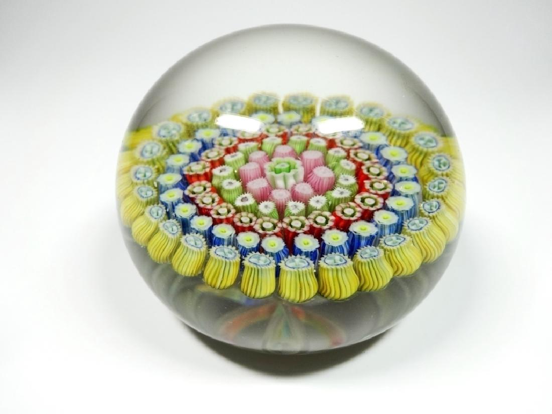 MURANO ART GLASS PAPERWEIGHT, MILLEFIORI CANES WITH (1 of 5)