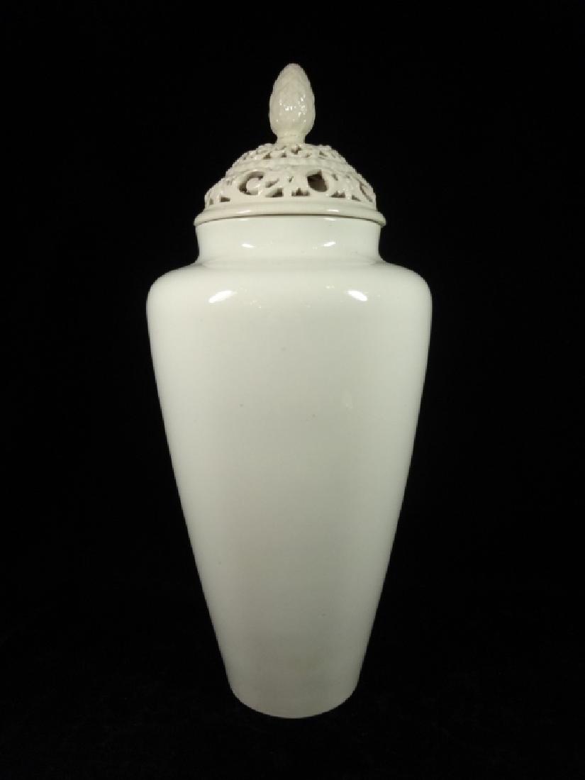 ANTIQUE WILLETS BELLEEK VASE WITH RETICULATED TOP, (1 of 13)