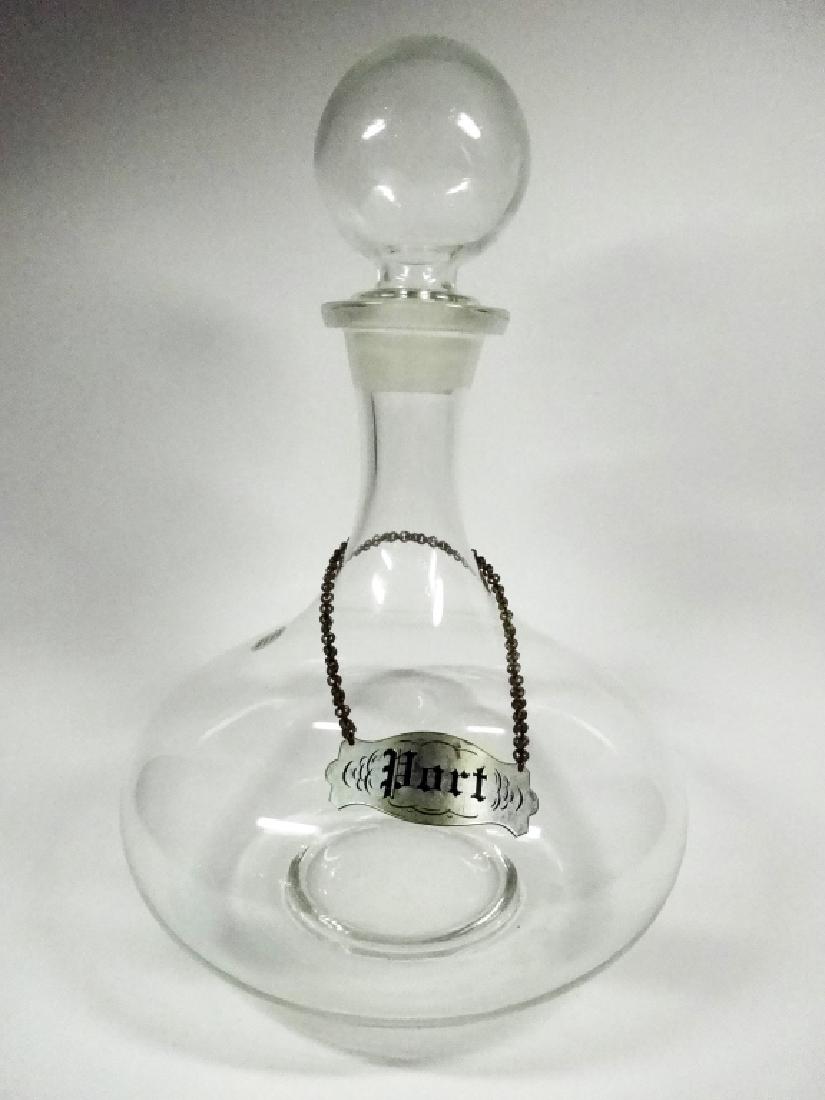 CRYSTAL DECANTER WITH STOPPER, WITH PORT LABEL, APPROX (1 of 5)
