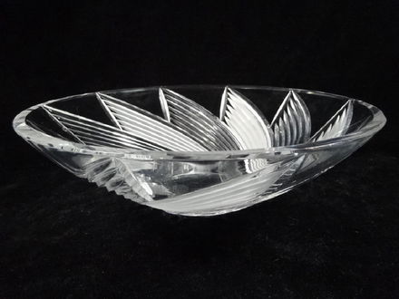 Ceska Crystal Bowl Swirl Design Approx 3 5 X 11 75 Apr 18 2017 Wilton Gallery In Fl