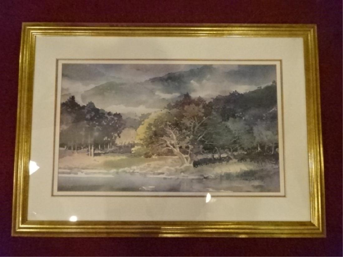 DOUGLAS CHUN LITHOGRAPH, LANDSCAPE SCENE WITH LARGE (1 of 6)