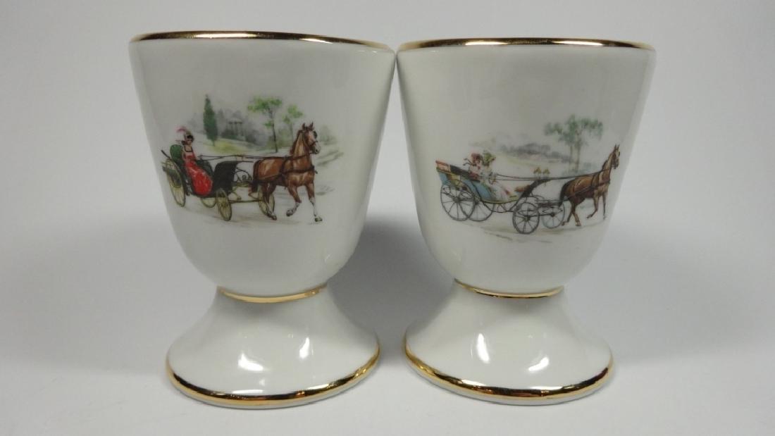 2 PC PORCELAIN EGG CUPS, LES DECORS DE PARIS, P. (1 of 5)