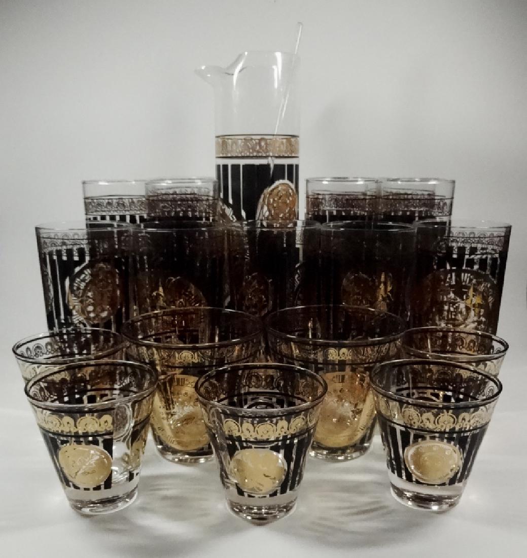 20 PC MID CENTURY BARWARE SET, INCLUDES MARTINI PITCHER (1 of 7)