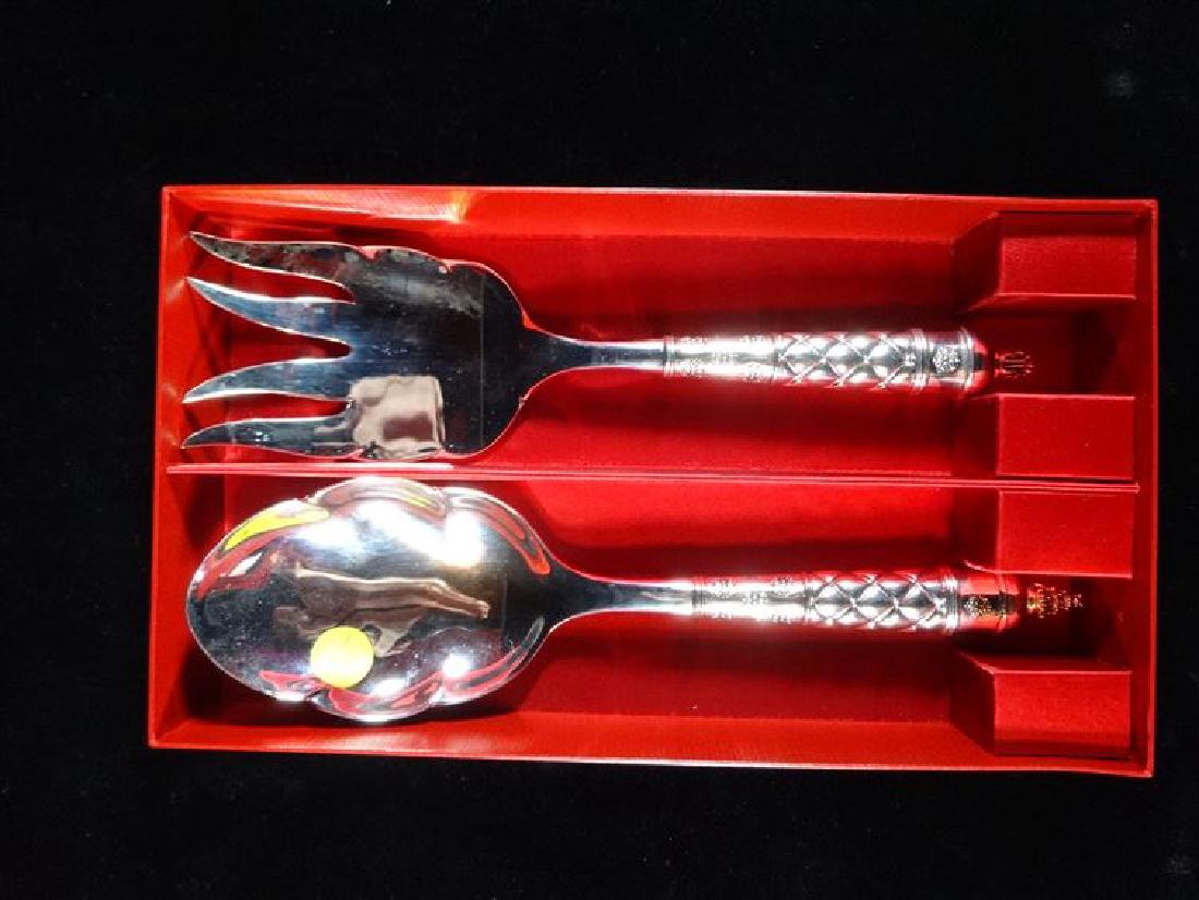 NEIMAN MARCUS FORK AND SPOON SERVING SET, IN ORIGINAL (1 of 3)