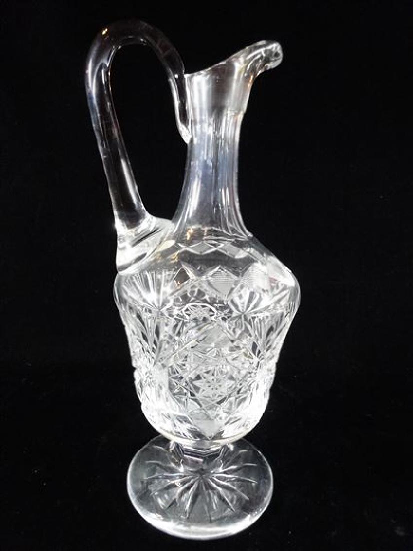 CRYSTAL FOOTED PITCHER, VERY GOOD CONDITION WITH NO (1 of 4)