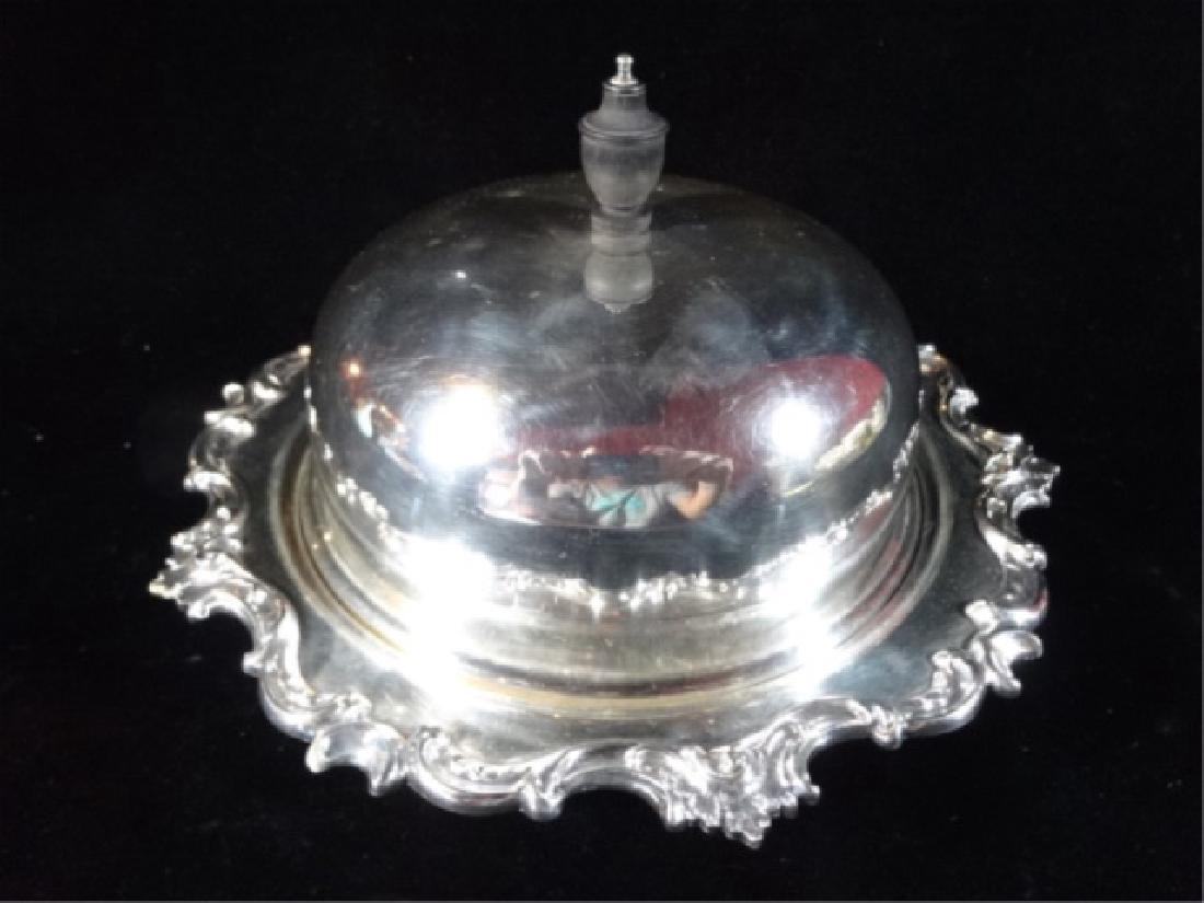 MAPPIN & WEBB SILVER PLATE PRINCE'S PLATE WITH DOME (1 of 4)