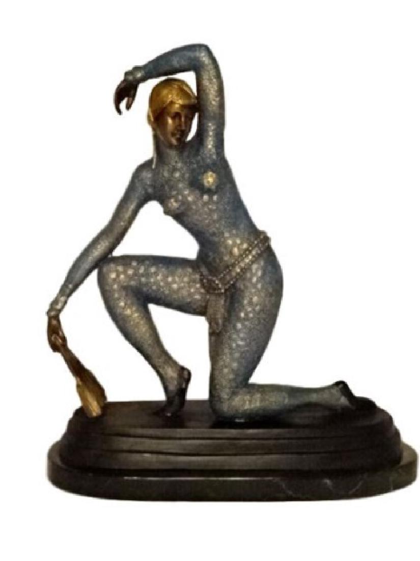 AFTER CHIPARUS ART DECO BRONZE SCULPTURE, DANCER (1 of 7)