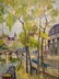 VINTAGE OIL PAINTING ON CANVAS, PARISIAN SEINE RIVER SC - 3
