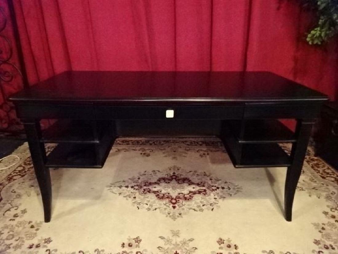 STANLEY FURNITURE CONTEMPORARY DESK, BLACK FINISH, (1 of 8)