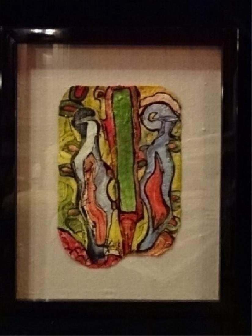 ALEXANDER GORE ORIGINAL OIL PAINTING ON PAPER, ABSTRACT (1 of 9)