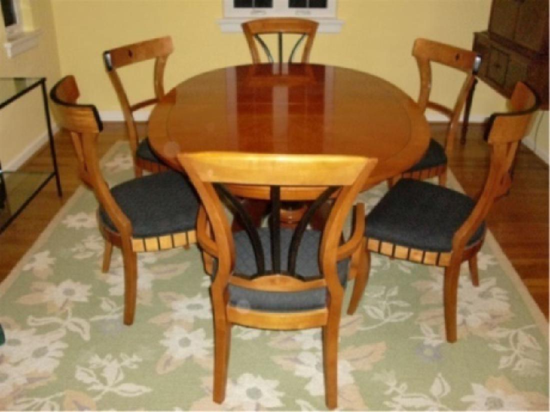 7 PC OVAL BIEDERMEIER DINING SET, TABLE AND 6 CHAIRS (2 (1 of 6)