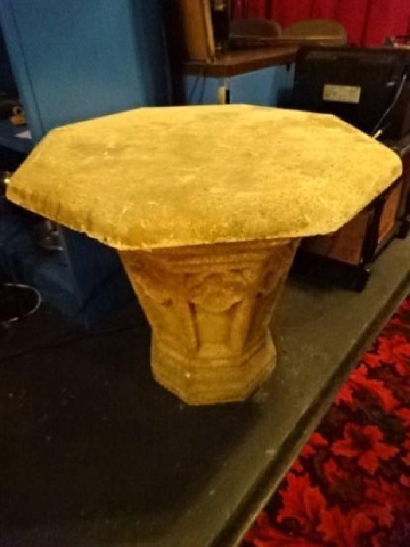 OCTAGONAL STONE TABLE, VERY GOOD CONDITION, APPROX (1 of 3)