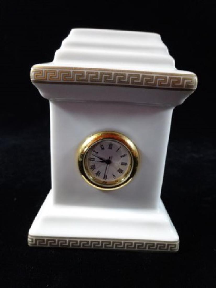 VERSACE ROSENTHAL PORCELAIN GORGONA CLOCK, WHITE (1 of 4)