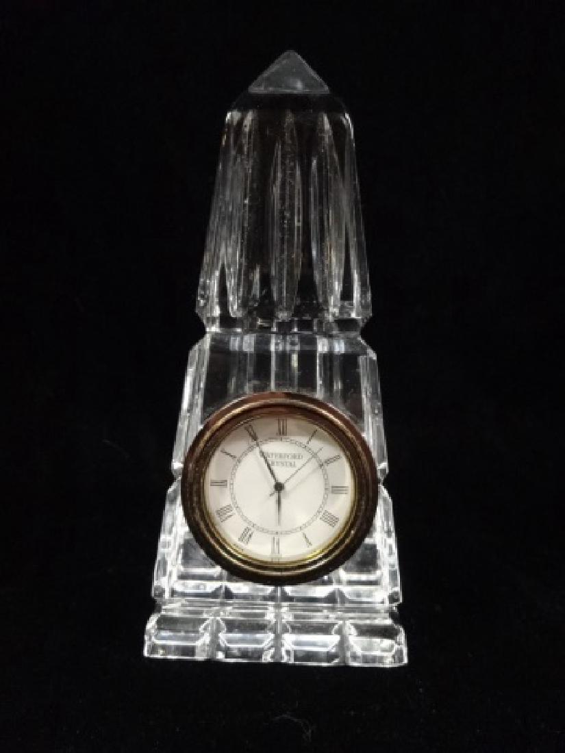 WATERFORD CRYSTAL CLOCK PAPERWEIGHT, OBELISK FORM, Jun 20, 2017