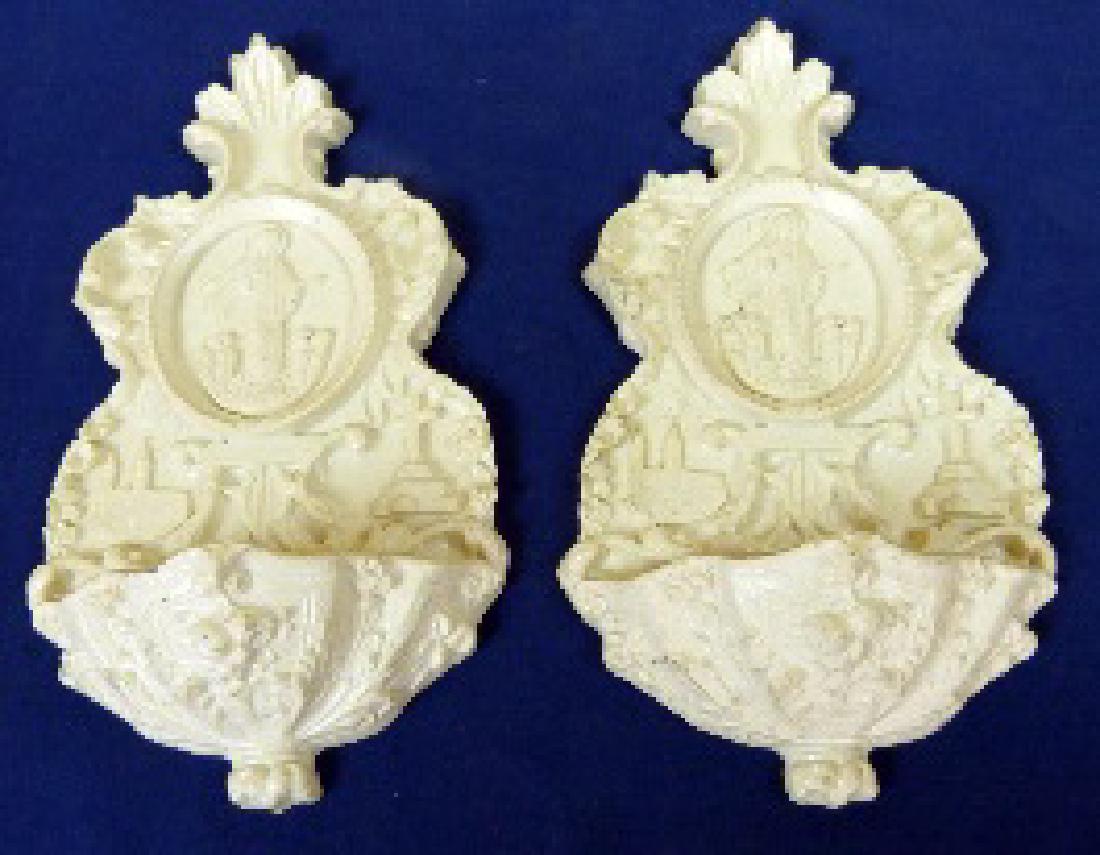 TWO MODERN ITALIAN HOLY WATER FONTS, COMPOSITION (1 of 2)