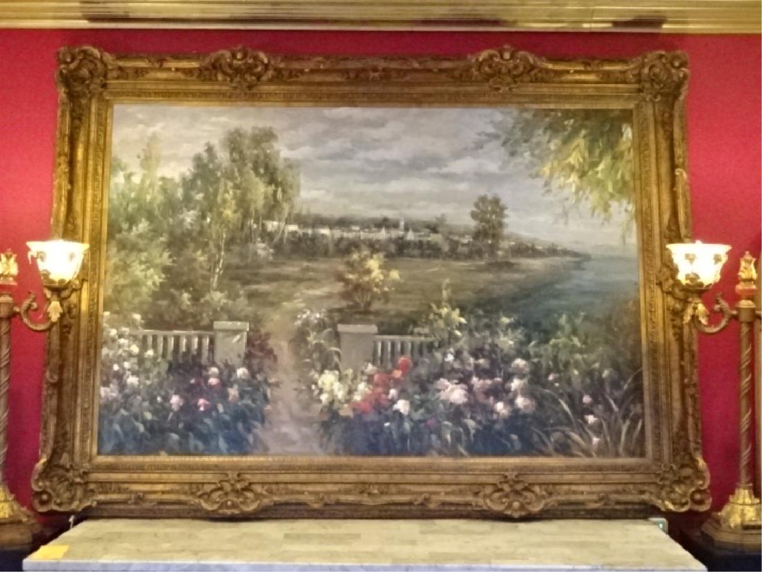 HUGE GICLEE ON CANVAS, EUROPEAN COASTAL SCENE WITH (1 of 7)