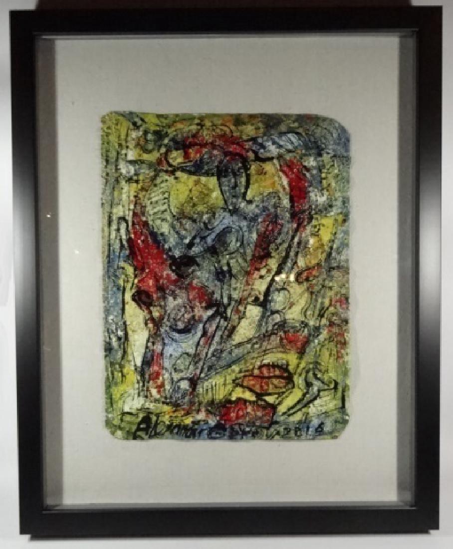 ALEXANDER GORE ORIGINAL OIL PAINTING ON PAPER, ABSTRACT (1 of 8)