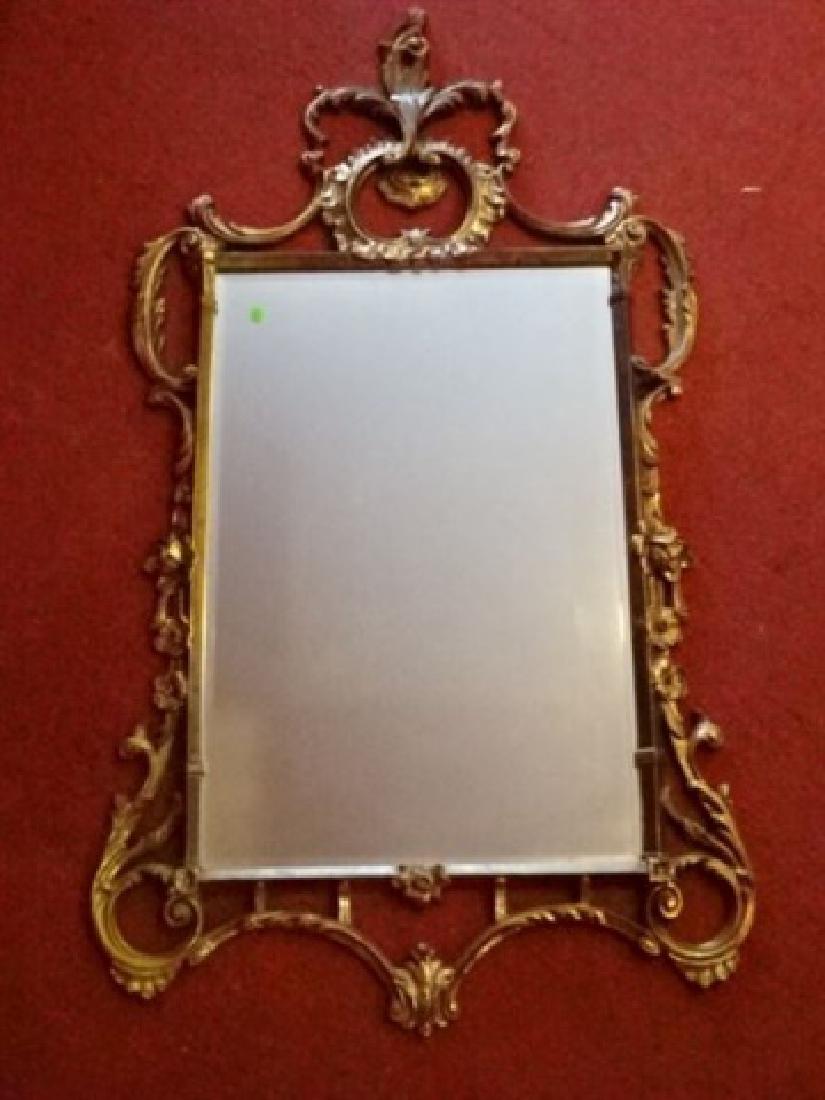 ROCOCO GILT WOOD MIRROR, VERY GOOD CONDITION, 53"H X: ROCOCO GILT WOOD MIRROR, VERY GOOD CONDITION, 53"H X 31"W, SKU8445.21 P40