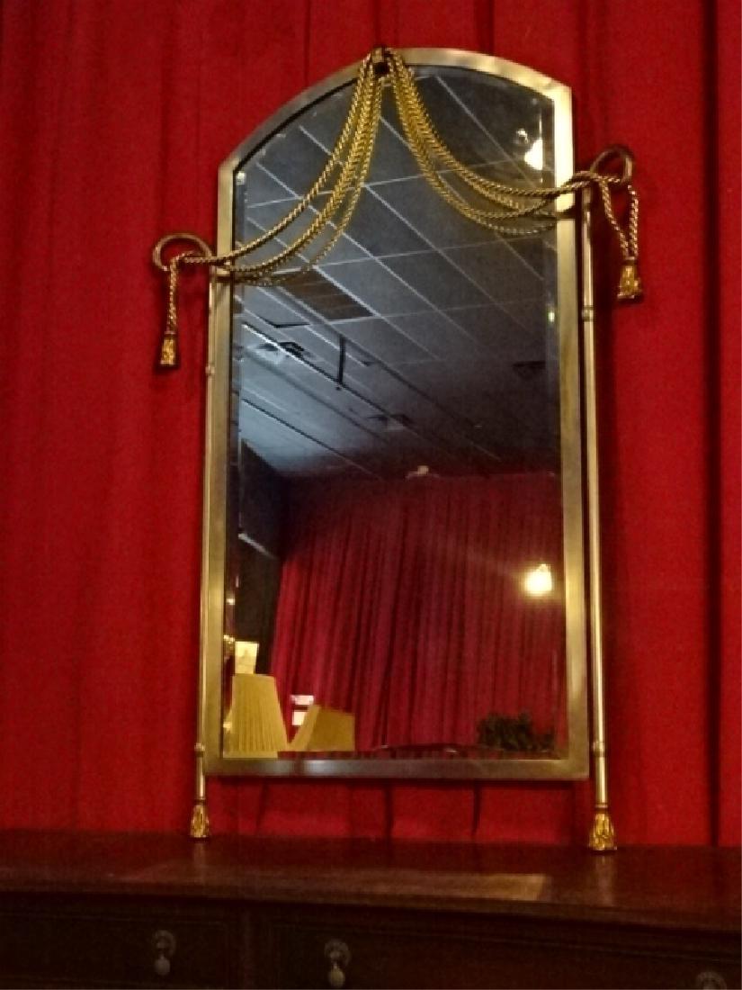 LA BARGE BRASS AND METAL MIRROR, MADE IN ITALY, (1 of 7)