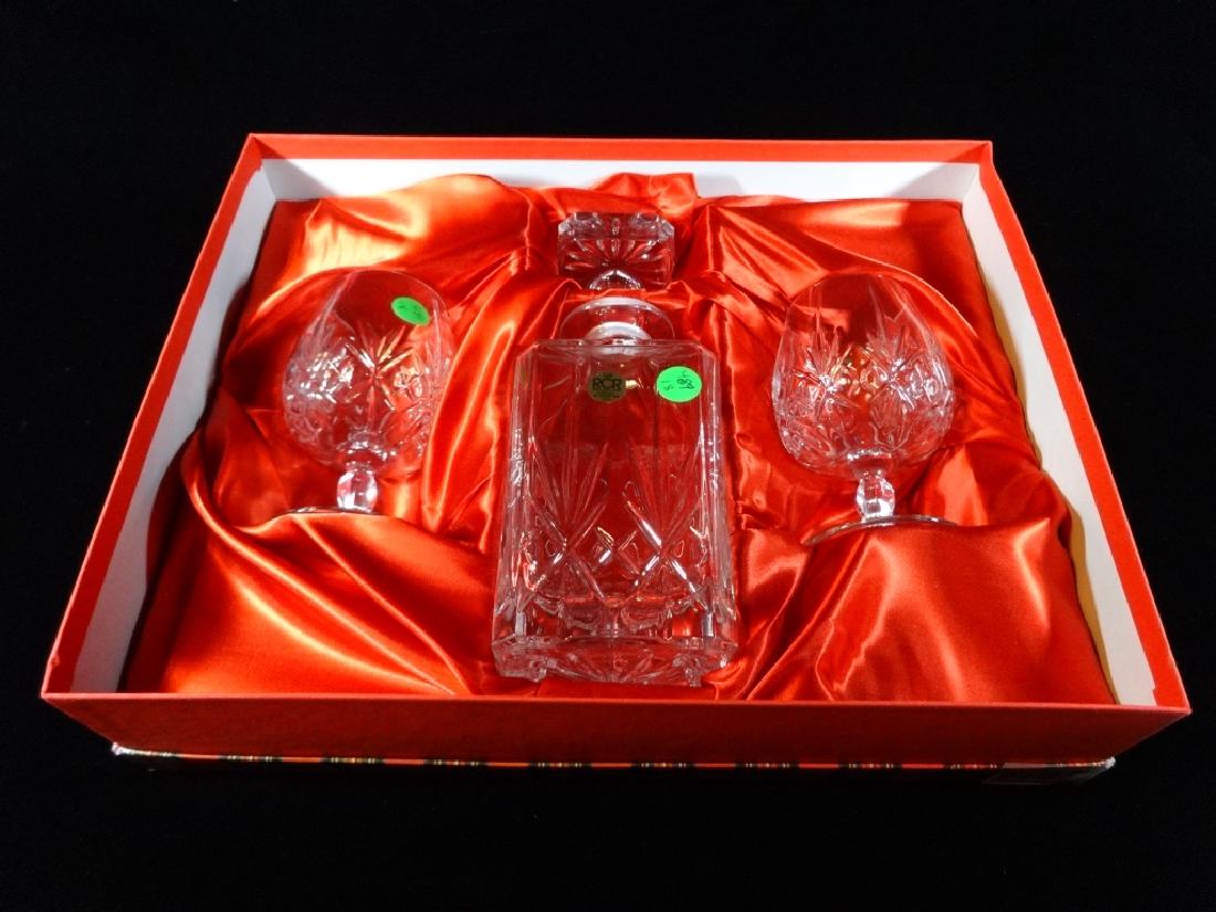 3 PC RCR CRYSTAL DECANTER WITH 2 BRANDY SNIFTERS, 24% (1 of 6)