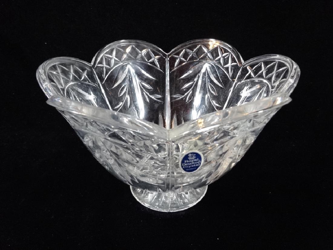 ROYAL DOULTON CRYSTAL BOWL, PEDESTAL BASE, MADE IN: ROYAL DOULTON CRYSTAL BOWL, PEDESTAL BASE, MADE IN GERMANY, APPROX 6" X 8"