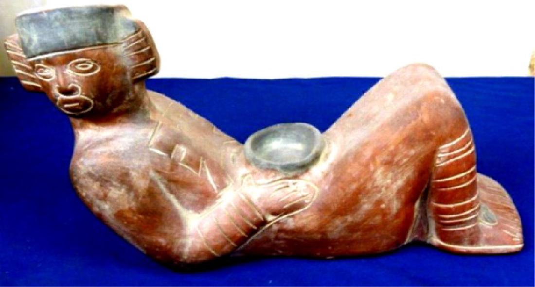 CLAY STATUE OF TLALOC, AZTEC GOD OF RAIN, CIRCA 1965 (1 of 2)