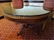 5 PC DINING OR GAME TABLE SET, ROUND GILT WOOD DINING - 2