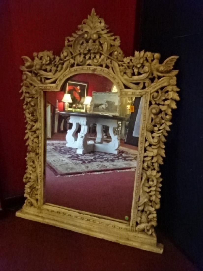 ROCOCO STYLE MIRROR, ORNATE CREST WITH BIRDS AT (1 of 4)