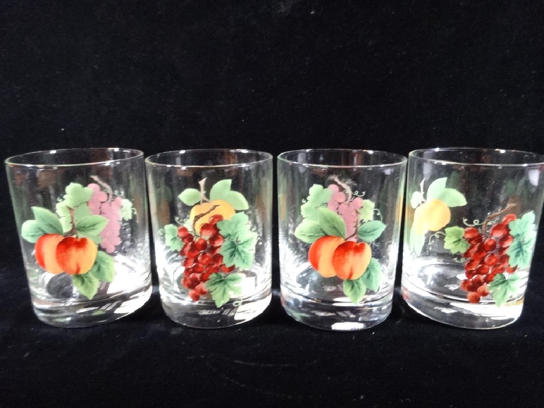 4 ROYAL DOULTON ROCKS GLASSES WITH PAINTED FRUIT (1 of 4)