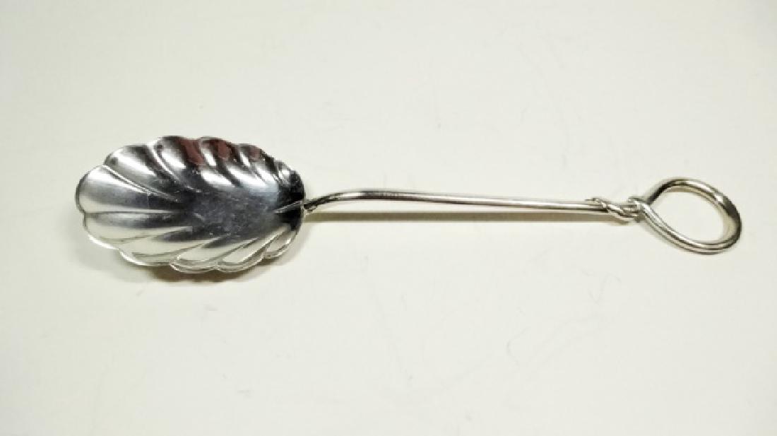 STERLING SILVER SUGAR SPOON, SHELL SHAPED BOWL, APPROX (1 of 7)