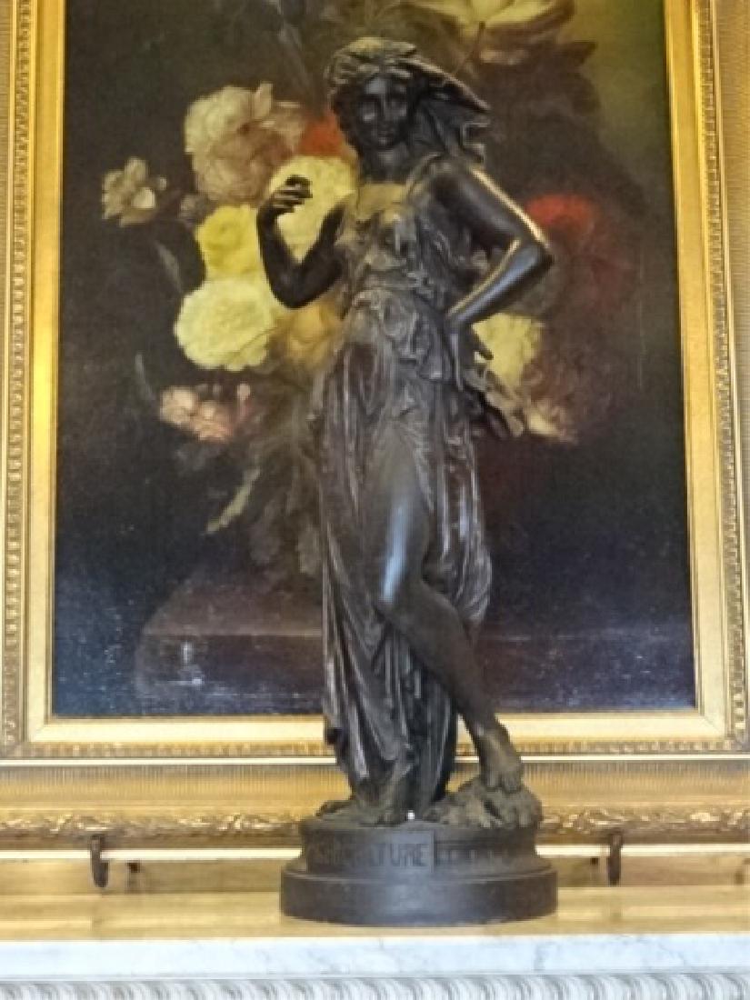 VINTAGE BRONZE SCULPTURE, GODDESS OF AGRICULTURE, (1 of 9)