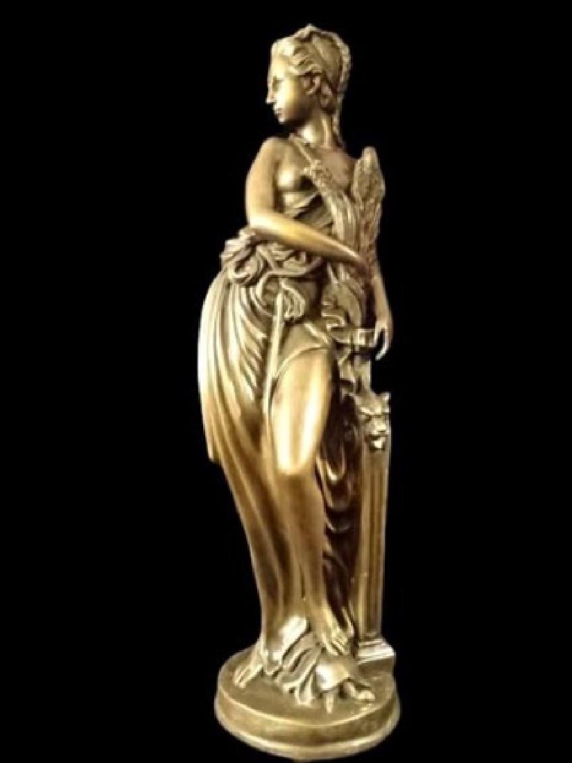 LARGE BRONZE SCULPTURE, GREEK GODDESS DEMETER HOLDING (1 of 7)