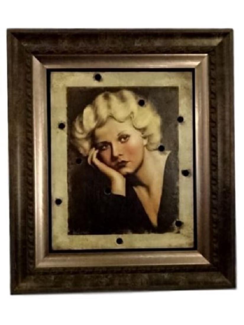 BILL MACK SIGNED MIXED MEDIA PAINTING ON HOLLYWOOD SIGN (1 of 10)