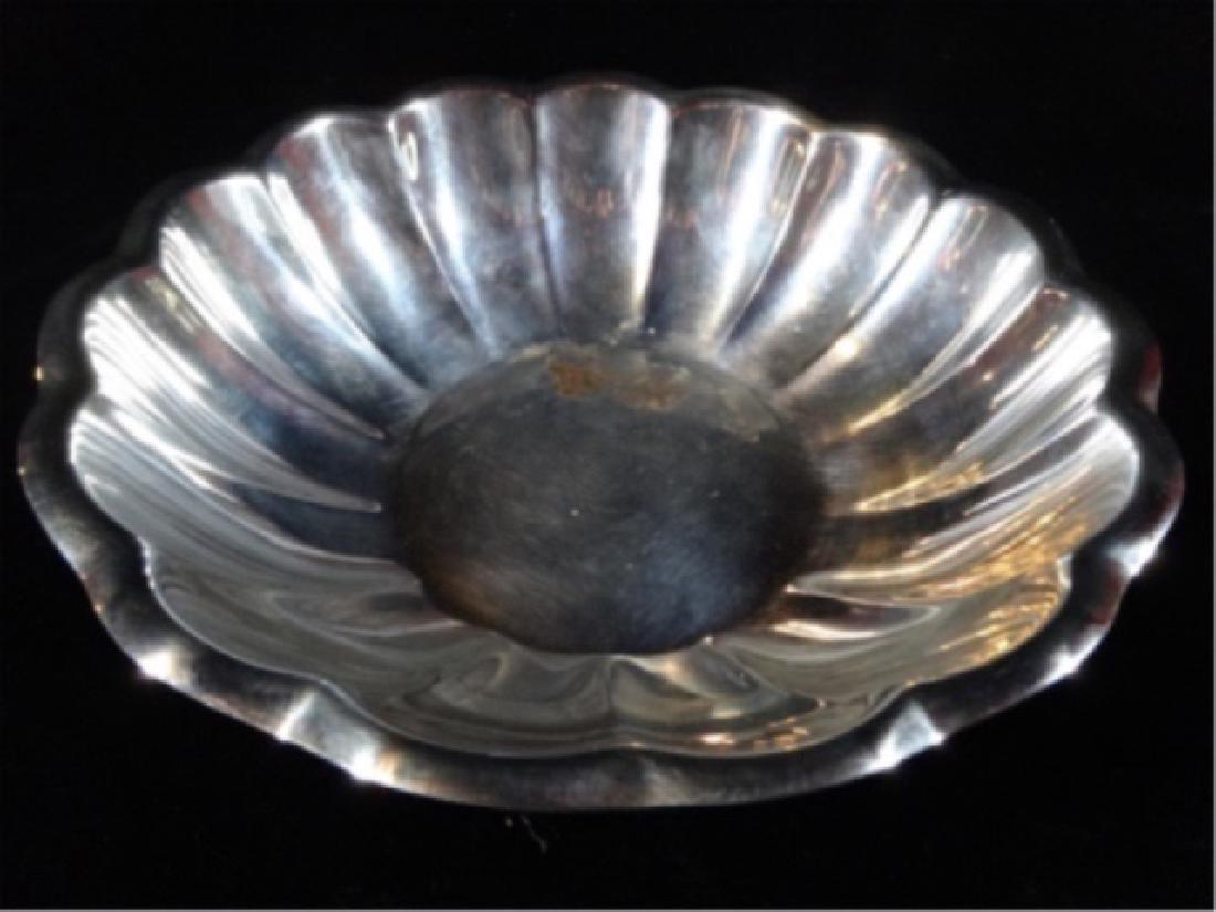 REED AND BARTON SCALLOPED SILVER PLATE BOWL, MARKED (1 of 3)