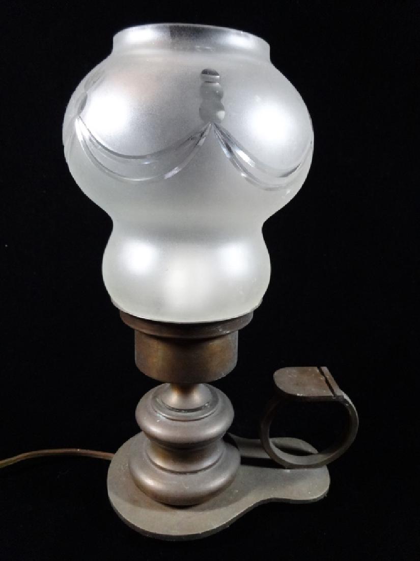 ANTIQUE CANDLE HOLDER, CONVERTED TO ELECTRIC LIGHT, (1 of 4)
