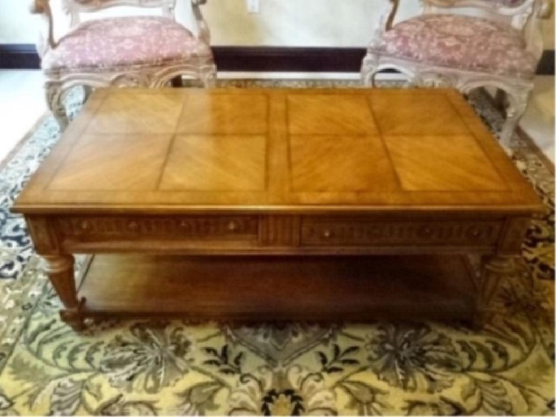 NEOCLASSICAL WOOD COFFEE TABLE, MEDIUM FINISH, 4 (1 of 3)