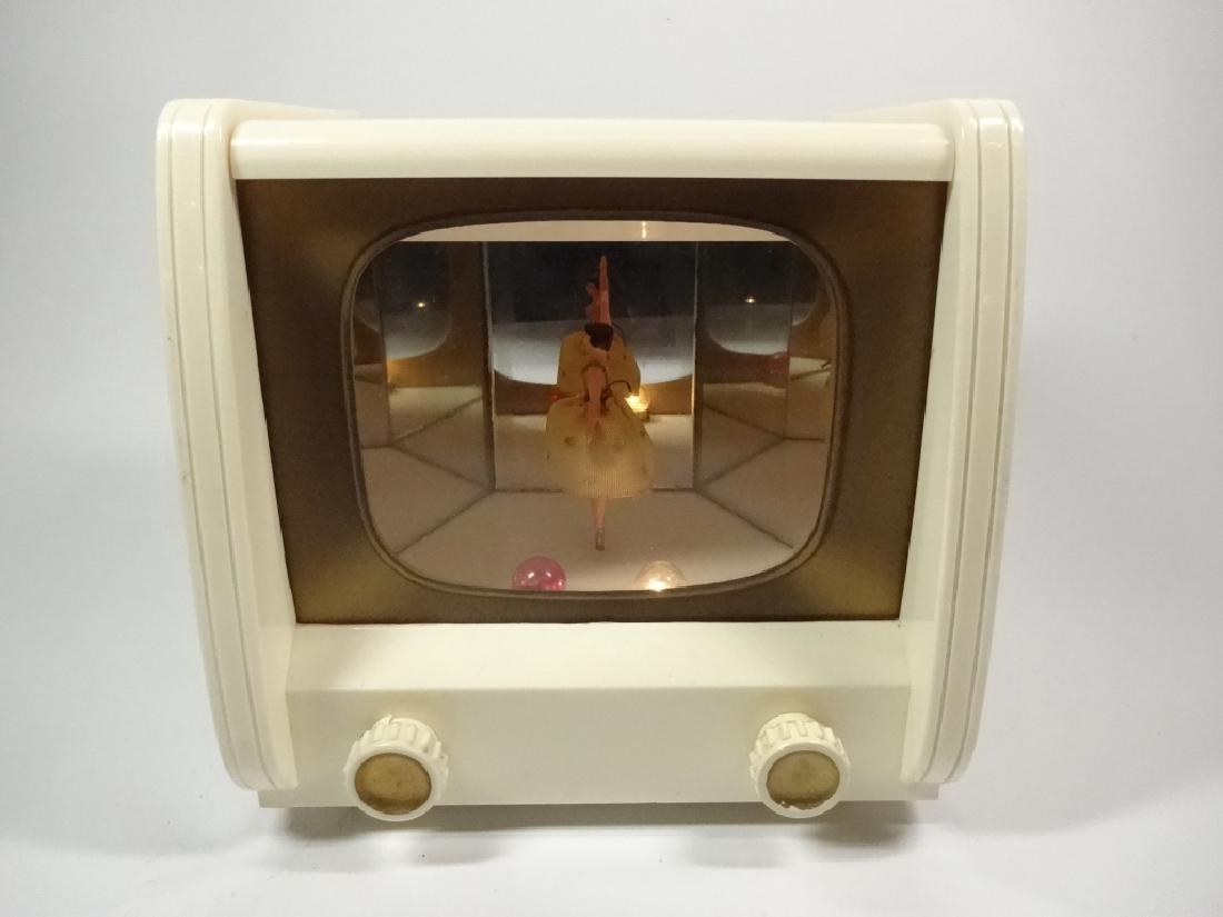 VINTAGE MUSIC BOX, BALLERINA IN A TV, PLAYS MUSIC, (1 of 7)