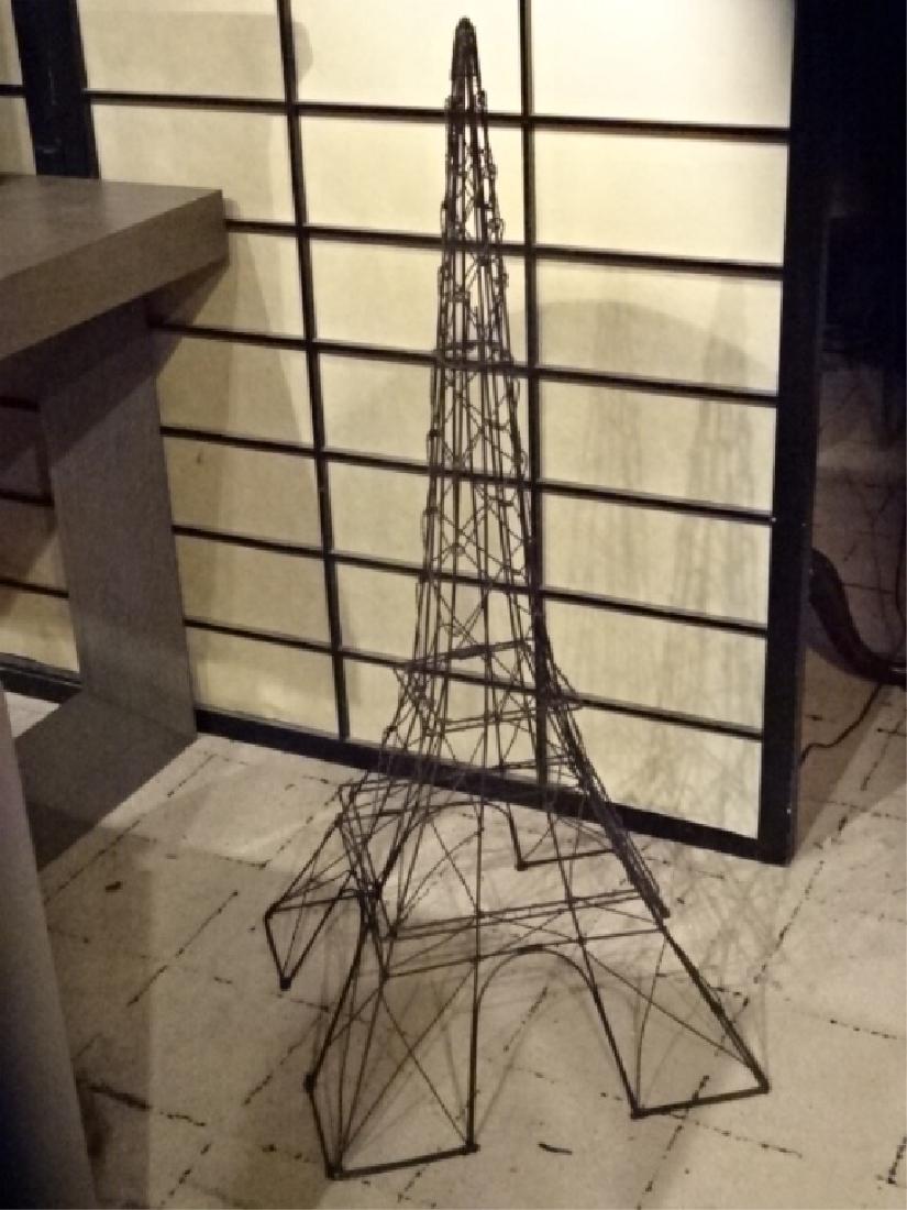 METAL EIFFEL TOWER SCULPTURE, BLACK ENAMEL METAL, VERY (1 of 6)