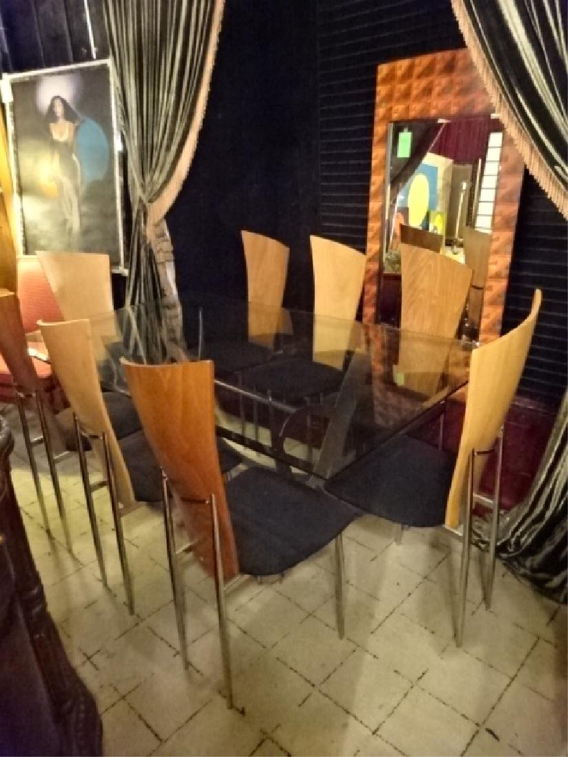 8 MODERN TWO TONE WOOD DINING CHAIRS, 4 LIGHT FINISH, 4 (1 of 8)