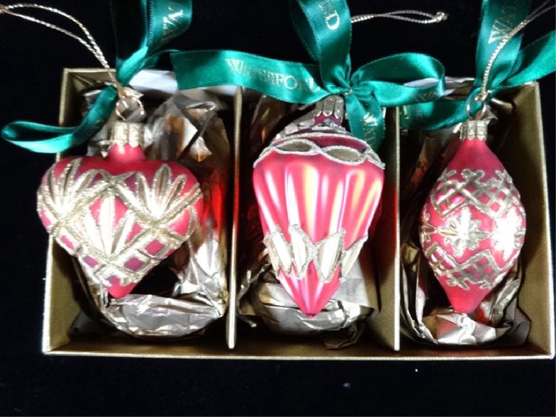 3 WATERFORD GLASS CHRISTMAS TREE ORNAMENTS, IN ORIGINAL (1 of 5)