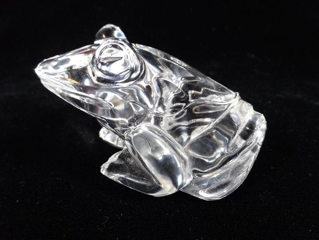 WATERFORD CRYSTAL FROG, ETCHED WATERFORD MARK, VERY