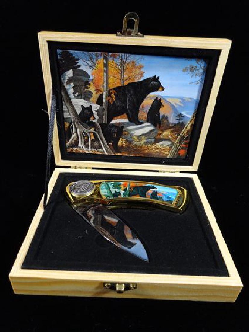 GRIZZLY BEAR POCKET KNIFE IN CASE, 6" X 5", SKU515.03 (1 of 2)