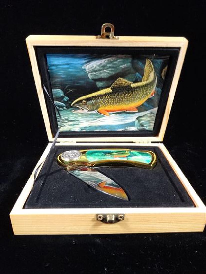 TROUT POCKET KNIFE IN CASE, 6" X 5", SKU515.03 (1 of 2)