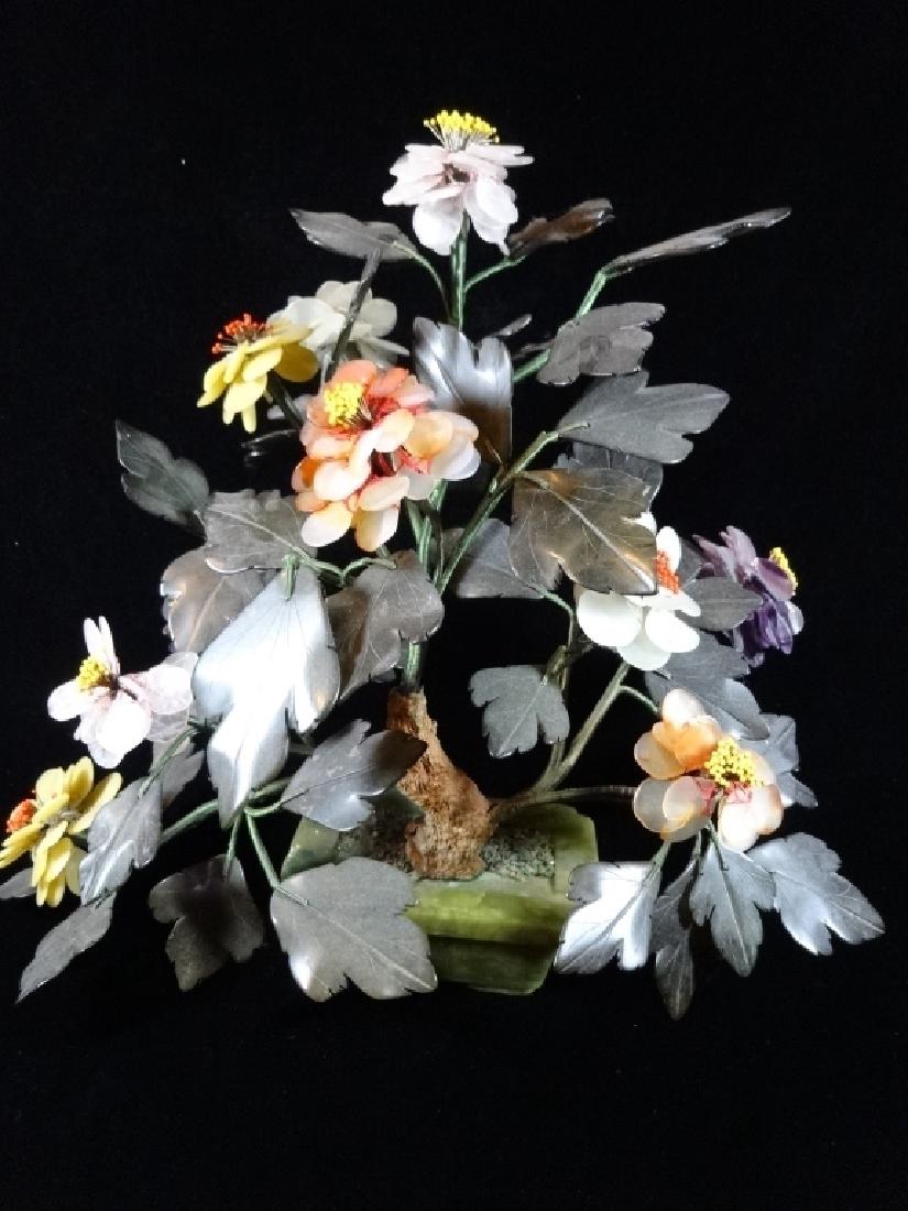 CHINESE CARVED STONE FLOWERING TREE, MULTI COLOR (1 of 5)