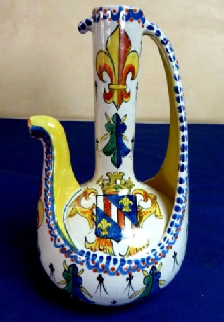 FRENCH CERAMIC JAR DECORATED WITH RENAISSANCE HERALDIC (1 of 4)