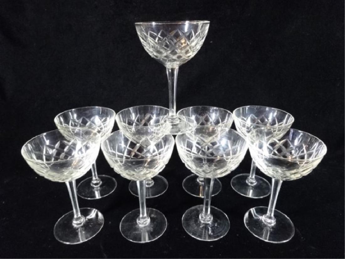 9 VINTAGE CRYSTAL CHAMPAGNE GLASSES OR SHERBETS, VERY (1 of 4)