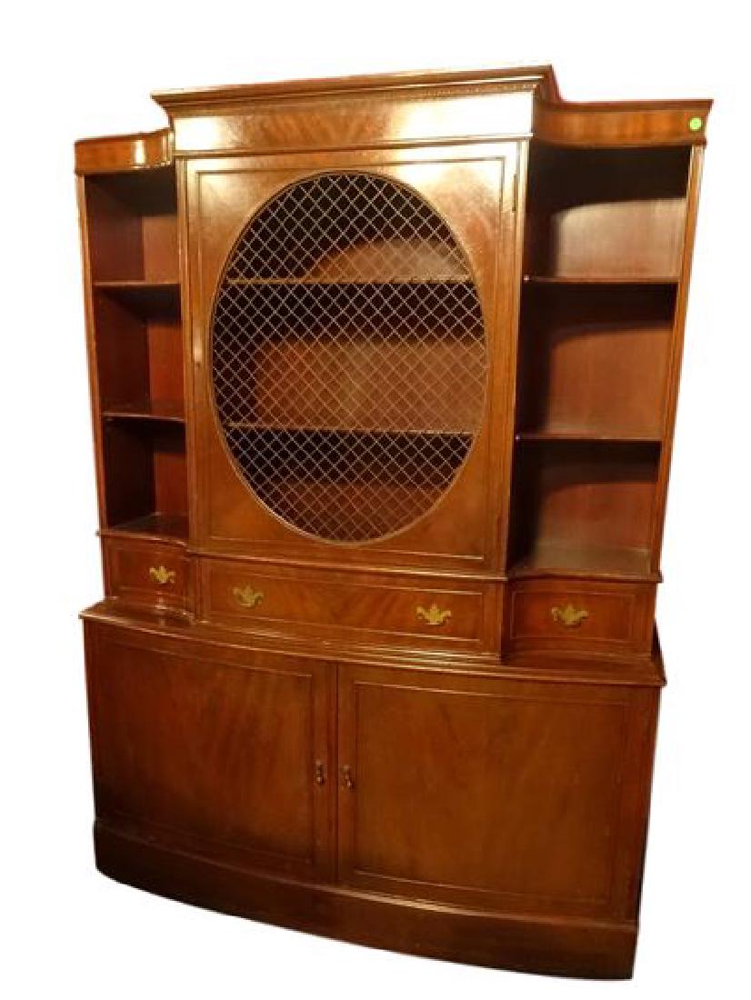 2 PC BOOKCASE / BIBLIOTHEQUE BREAKFRONT. CUT OUT (1 of 4)