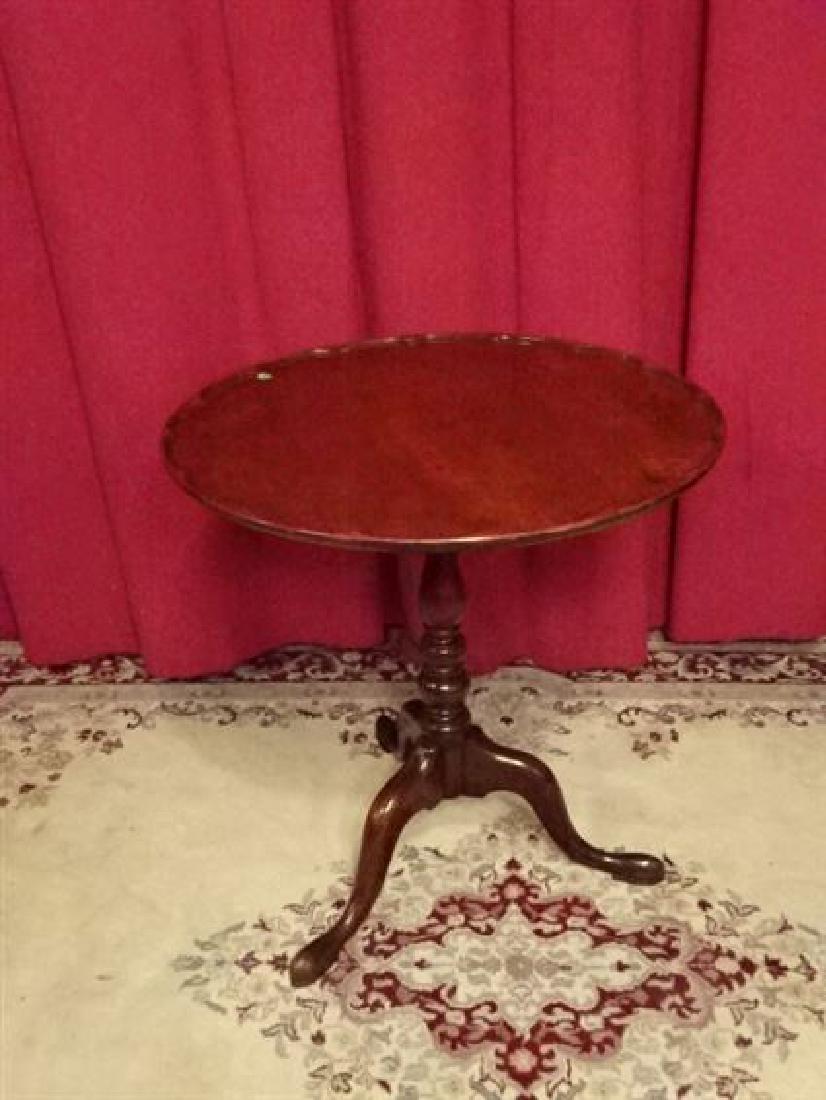 W.J. SLOANE MAHOGANY TILT TOP TABLE, 3 LEGGED PEDESTAL (1 of 6)