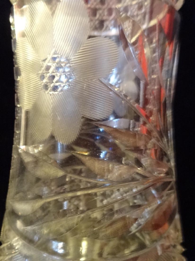 LARGE CUT CRYSTAL VASE, APPROX 16" X 7" (1 of 6)