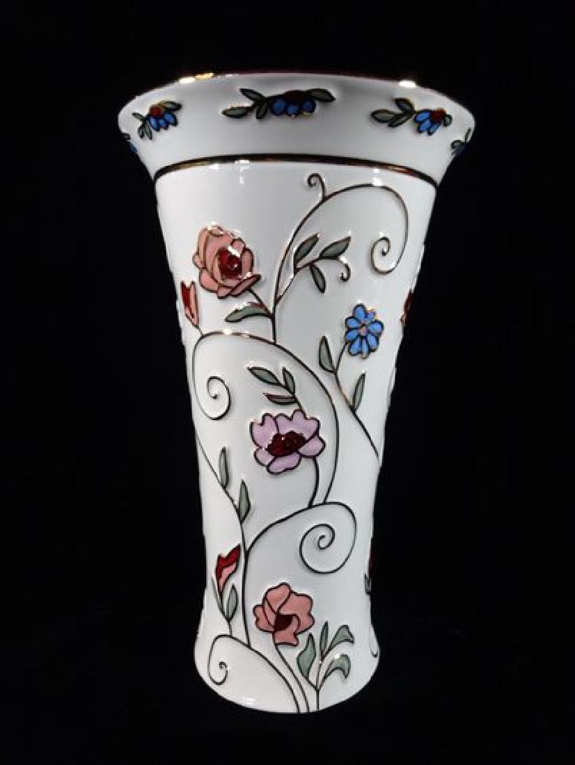 LENOX PORCELAIN VASE, GILDED GARDEN PATTERN, PAINTED (1 of 4)